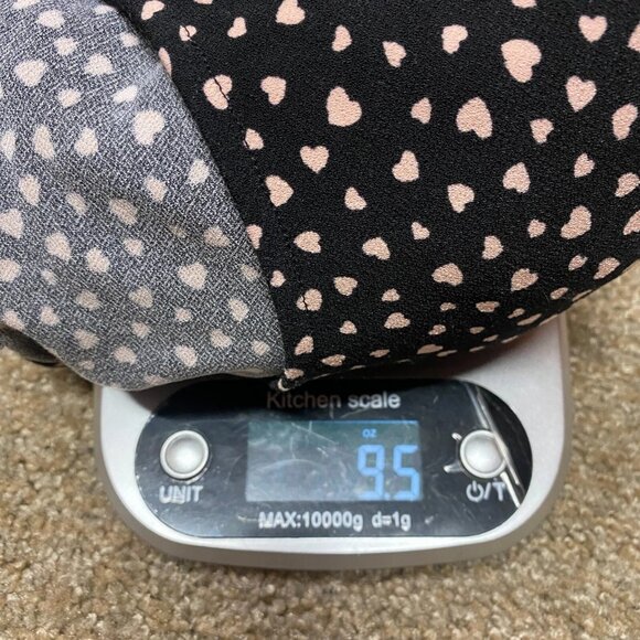 Adrianna Papell Heart Print Tunic Shirt Top Women's 1X Black Romance Valentines - Picture 12 of 12